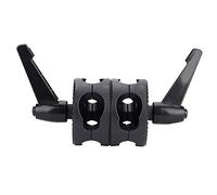 Qiilu riflettore Supporto per Clip, supporto per riflettore a doppia ruota Supporto per rotore Supporto Riflettori di illuminazione per adattatore per fotografia Accessori Girevole Supporto