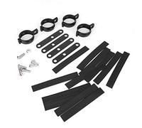 Qiilu Set di staffe di montaggio per forcella per faro per moto, nero universale per staffa per faro per moto, morsetto di montaggio per forcella(51-60mm)