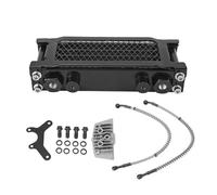 Qiilu Sostituzione per Kit Radiatore Olio Monkey 125 a Dirt Pit Bike - Costruzione in Alluminio Ad Alta Efficienza per Un Raffreddamento Rapido (Black)