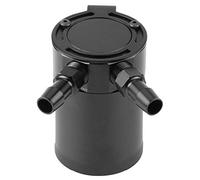 Qiilu tanica di olio, olio Catch Can Baffled, Universale Alluminio Lega Compact Baffled Oil Catch Can 2-Port Black