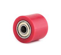 Qiilu Tenditore della catena del motociclo 8mm Rullo della catena di tenditore, catena di azionamento puleggia rullo cursore tenditore ruota guida per Street Bike Moto ATV (rosso)