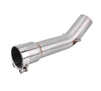 Qiilu Tubo di Scarico per Moto Moto Slip On Scarico Tubo di Collegamento Centrale Tubo di Ricambio per Adattatore per Tubo di Ricambio per FZ1 FZ1-N 2006-2015