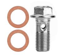 Qiilu Vite cava freno moto, 100% nuovo in acciaio inox Vite tubo motore Bullone tubo freno motore Vite olio Bullone tubo freno per freno