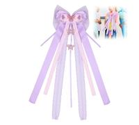 Qiimenguer Sacchetto per la scuola da bambina, con fiocco a farfalla, per tornare a scuola, decorazione per ragazze, 60 cm x 20 cm