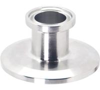 QiiMii Riduttore concentrico sanitario 1,5" x3/4" tri morsetto trifoglio in acciaio inossidabile 304 riduttore sanitario tappo terminale