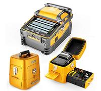 QIIRUN Fusion Splicer AI-9 with Over 30 Tutorials, Giuntatrice Fibra Ottica con 6 Motori e Allineamento del Nucleo per progetti FTTH e cable splicing della linea del tronco (EU Plug)