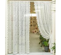 QIJIAYU Tende in Tulle Bianco Pizzo Moda per Soggiorno Camera da Letto Decorazioni per la casa Velo Velato