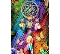 Qijinn 5D Diamond Art Painting Kit,Dream Catcher Color diamond art Kits for Adults,DIY Round Full Drill Diamond Painting Rhinestone Canvas Embroidery Craft for Home Wall Decor Gifts 90x110 cm