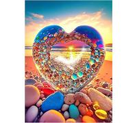 Qijinn 5D Diamond Art Painting Kit,Loving Stone diamond art Kits for Adults,DIY Round Full Drill Diamond Painting Rhinestone Canvas Embroidery Craft for Home Wall Decor Gifts 30x40 cm