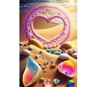 Qijinn 5D Diamond Art Painting Kit,Stone Beach diamond art Kits for Adults,DIY Round Full Drill Diamond Painting Rhinestone Canvas Embroidery Craft for Home Wall Decor Gifts 100x130 cm