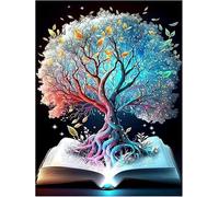 Qijinn 5D Diamond Art Painting Kit,Tree of Life diamond art Kits for Adults,DIY Square Full Drill Diamond Painting Rhinestone Canvas Embroidery Craft for Home Wall Decor Gifts 80x100 cm