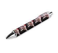 QIJIUU con cappello di Babbo Natale penna a sfera acquerello divertente fantasia retrattile nero cilindro rotondo penne a punta fine 0,5 mm 1 PZ