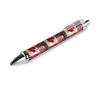 QIJIUU Happy Canada Day - Penna a sfera con motivo fuochi d'artificio, inchiostro nero, retrattile, 0,5 mm, accessori per ufficio, idea regalo, 1 pezzo