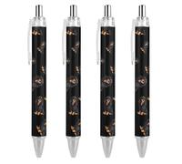 QIJIUU Penna a sfera personalizzata con cane Gordon Setter Fancy Funny penne a sfera nere regali 4 pezzi