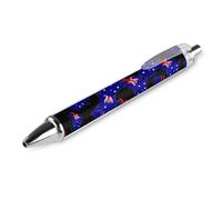QIJIUU Penne a sfera con mappa della bandiera australiana da 0,5 mm, inchiostro nero, retrattile, per casa e ufficio, 1 pezzo