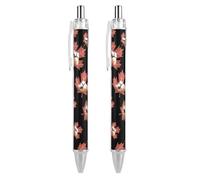 QIJIUU Penne a sfera divertenti in acero canadese Happy Canada Day, inchiostro nero, penna retrattile per una scrittura fluida, 0,5 mm, accessori per ufficio, regali, 2 pezzi
