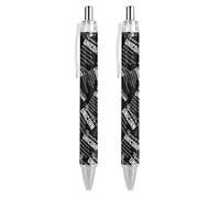 QIJIUU Reasons to Be Unicorn, penna a sfera personalizzata con divertente penna a sfera, regalo nero, 2 pezzi