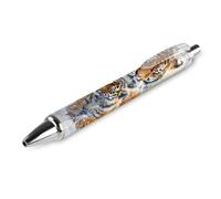 QIJIUU Snow Tiger - Penna a sfera retrattile con stampa "Mama and Little Mama", punta da 0,5 mm, per lavoro e ufficio, 1 pezzo