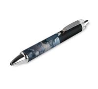 QIJIUU Spaceship Shuttle in Space Penne a sfera con inchiostro nero, penna a sfera retrattile, per uomini e donne, forniture per ufficio, 1 pezzo