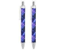 QIJIUU Thunder Over Ocean - Penne a sfera con inchiostro nero, retrattile, 0,5 mm, accessori per ufficio, idea regalo, 2 pezzi