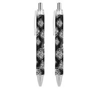 QIJIUU Your Never Alone - Penna a sfera personalizzata, con punta a sfera, idea regalo, 2 pezzi, colore: nero