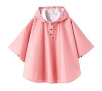 QIKADO Poncho Antipioggia Bambino, Poncho Pioggia Bambina con Cappuccio e Bottoni Portatile