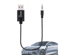 Qikam Cavo da USB a Aux, jack da USB a audio, Ricevitore Plug and, jack audio da USB a 3,5 mm BT4.2, Musica stereo Hi-Fi, chiamate in vivavoce, cavi jack audio per auto stereo, cavo USB