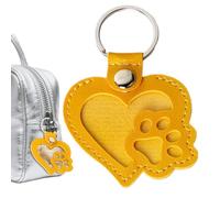 Qikam Ciondolo Portachiavi Pellet di Pelo per Cani,Pendente in Pelle per Borsa - Charm da Collezione per Adulti Bambini Zaino Borsa Regalo Natale Compleanno