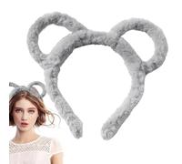 Qikam Fascia per capelli di bellezza per lavare il viso, graziosa fascia per capelli in peluche, accessorio decorativo, fascia per la cura della pelle per bambini e adulti