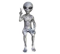 Qikam Statua aliena, Statua Extraterrestre aliena, 15 cm, Arte Spazio Alieno Grigi della Pace Statua Statua - Statua in Resina Arte Spazio Esterno Alieno Decorazione per la casa