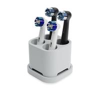Qikfresh - Supporto per 4 spazzolini da denti e accessori per spazzolini | per testine di Oral B, iO, Philips Sonicare, Waterpik, Fairywill | In silicone per uso alimentare