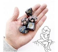 QiKKago ̣ σ 5 Dadi Neri Per Trascorrere Del Tempo Giocando Insieme! Un Regalo Originale Per Uomini E Donne-N17