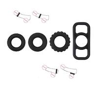 QiKKago ̣ σ Anelli Neri Modello Combo, Alla Moda E Sportivi, Regalo Originale Per Uomini E Donne