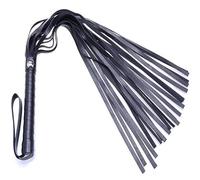 QiKKago ̣ σ Elegante Frustino in Pelle Nera per Uno Stile Equestre Unico. Un Regalo Originale per Uomini E Donne