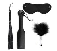 QiKKago ̣ σ Nero Classico, Godetevi L'esperienza Di Lusso Del Set Di Quattro Pezzi in Pelle, Regalo Giocattolo Originale Per Le Donne-X014