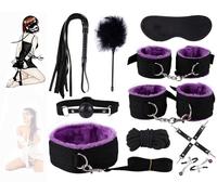 QiKKago 10 Pezzi Regolabile Viola alla Moda Nylon Interno Yoga E Fitness Set, Design Lavabile, Stoccaggio Conveniente - D4