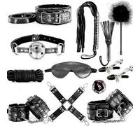 QiKKago 12 in 1 Set di Cinturine da Letto in Peluche Morbida E Confortevole, Dotato di Piccolo Cubo E Racchetta, Regalo per Coppia - K + 5