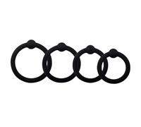 QiKKago 4 Diverse Dimensioni Anelli Elastici Neri, Migliorare La Forza di Combattimento, Accessori per Anelli di Allenamento Elastici, Regalo per Coppia-H7