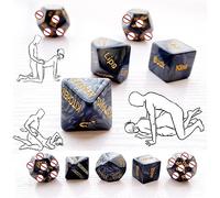 QiKKago 5 Dadi Da Gioco Classici Neri Per Illuminare Il Tempo Del Divertimento! Un Regalo Originale Per Uomini E Donne-K15
