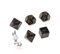 QiKKago 5 in 1 Elegante Moda Nero Gioco Dadi, Indoor Giochi Essenziali, Funzionalità Diverse-D5