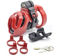 QiKKago Accessori di Gabbia Protettiva in Plastica Rossa E Nera, con 4 Parti, Confortevole E Resistente, Adatto per Sport E Muscoli, Regalo per Coppia-H5