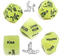 QiKKago Accessori Multifunzionali per Sport Invernali: 5 Dadi Verdi Brillanti, Luce Scura Magica, Modelli di Azione Chiari, Attrezzature per Fitness, Regalo Originale - K48