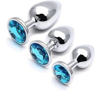 QiKKago Accessori Multifunzionali per Sport Invernali: Set 3 Pezzi di Strass Zaffiro Rotondo in Acciaio Inossidabile, Attrezzatura Fitness E Yoga, Regalo Originale - K1