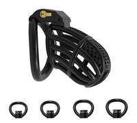 QiKKago Accessorio Speciale Gabbia Nero, Accessorio Anello Fitness, 4 Diverse Dimensioni di Anelli, Comodo, Migliora La Potenza di Combattimento, Regalo di Coppia - H15