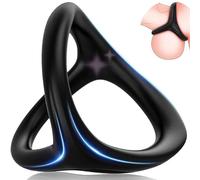 QiKKago Anello A Forma di Y in Silicone Nero Personalizzato, Silicone di Alta qualità, Comodo da Indossare, Ritarda La Circolazione Sanguigna, Migliora La Forza, Regalo di Coppia - K3