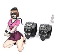 QiKKago Bracciale in Pelle Regolabile Nero Classico di Alta qualità, Accessorio Fitness Yoga, Utilizzato per Yoga Indoor - D6