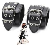 QiKKago Bracciale Multi Bottone In Pelle Nera, Regalo Per Uomini E Donne ̣ σ α
