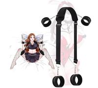 QiKKago Cinghia Di Allungamento Per Yoga Cinghia Di Allungamento Per Gambe In Nylon Nero Accessori Per Esercizi Yoga-Q