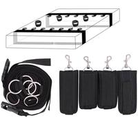 QiKKago Cinghia Letto Retta Multifunzione Nera, Fissa Intorno Al Letto, Adatta Per L'Allenamento, F2、