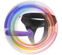 QiKKago Cintura della Vita Viola Femminile con La Lunga Asta del Silicone Viola, Cintura Regolabile + Asta del Silicone per Le Donne-K + 5 (S)